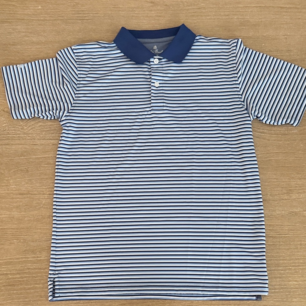 Brooks Brothers Blue and White Striped Kids Polo